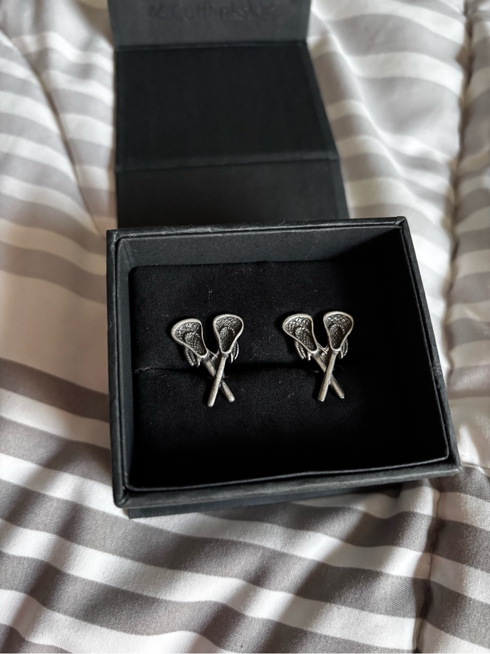 Cufflinks Inc. Silver Lacrosse Stick Cufflinks